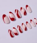 Red Swirls Press On Nails - Image 2