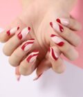 Red Swirls Press On Nails - Image 4